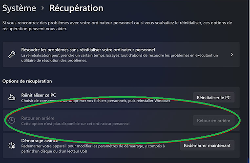 Procédure de Rétrogradation Windows 10 - Kiatoo