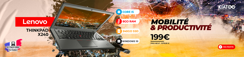 Lenovo ThinkPad X240 12,5" i5 8Go RAM 240Go SSD Windows 10