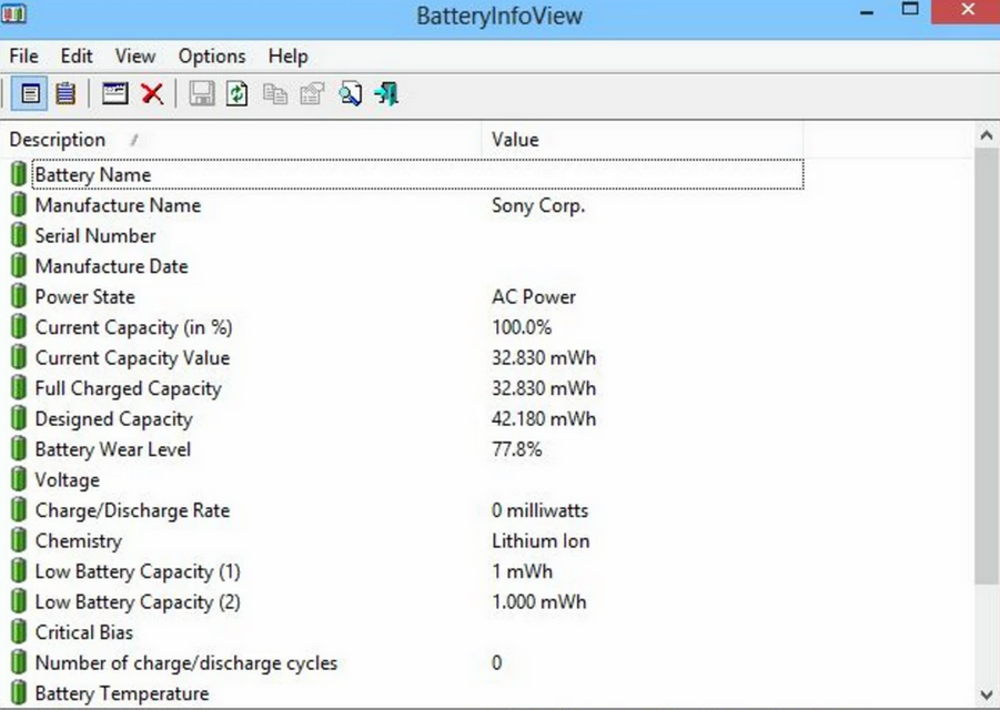 logiciel battery info view tester optimiser batterie ordinateur portable - kiatoo
