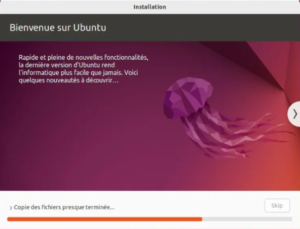 debut d'installation de distribution ubuntu de linux sur pc windows - kiatoo