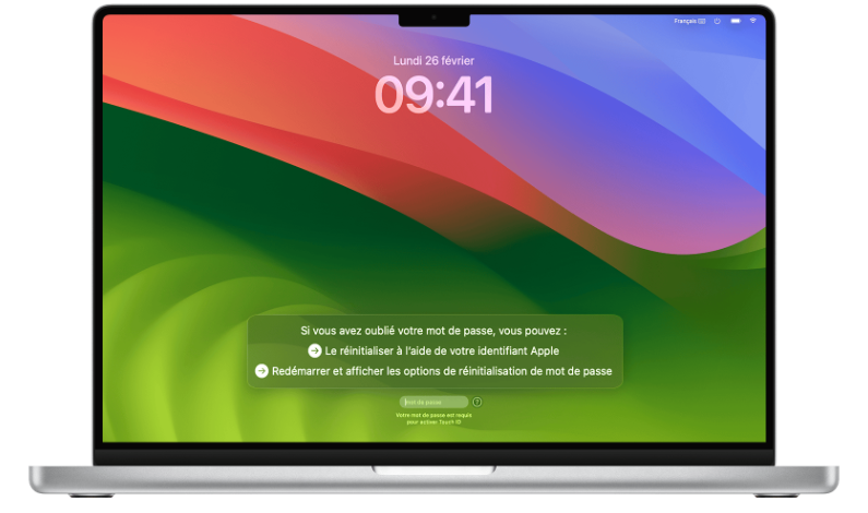 session avec mot de passe perdu oublié macos - kiatoo