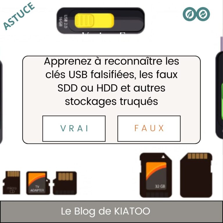 Faux SSD, clé USB falsifiée, carte SD ou disque dur externe frauduleux : testez leur authenticité