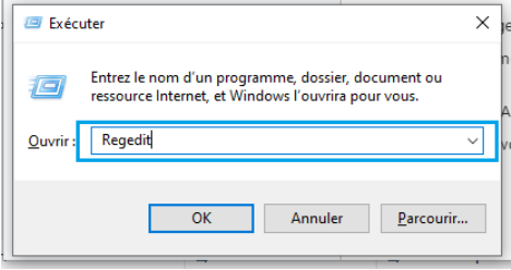 invité de commande pour aller au registre windows - kiatoo