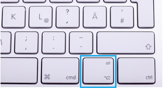 la touche option sur clavier Mac correspond à la touche ALT windows - kiatoo