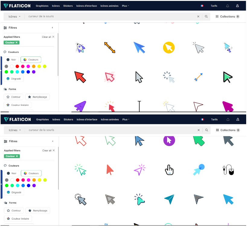 site flaticon pour télécharger curseur de souris et changer sa souris - kiatoo 