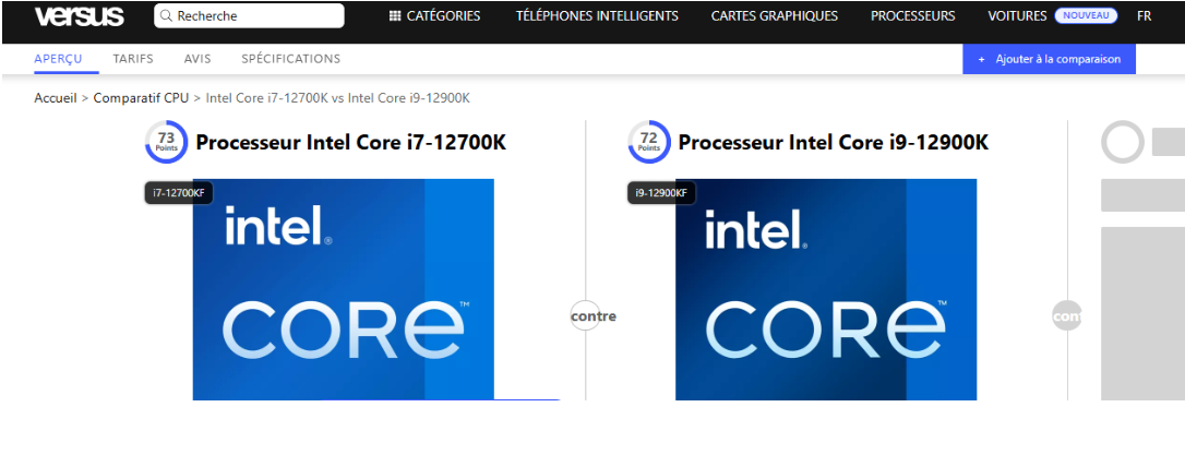 benchmark 12e génération de core i7 versus core i9 - kiatoo