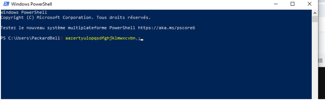 tester les touches en panne sur le power shell ou invité de commande - kiatoo