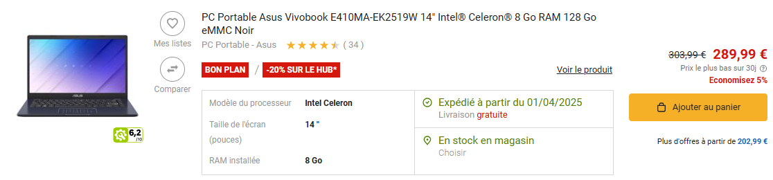 PC équipé eMMC neuf - kiatoo