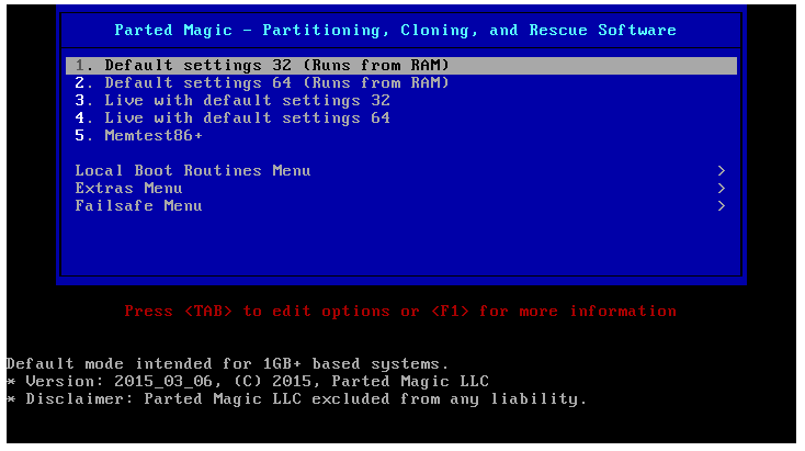 bootez sur le cd magic parted pour effacer de façon sécuritaire et définitive le ssd - kiatoo