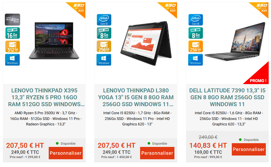 pc portable avec windows 11 installé en reconditionné - kiatoo
