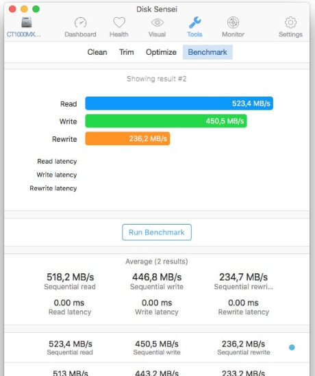 disk sensei logiciel pour tester son ssd sur macbook - kiatoo