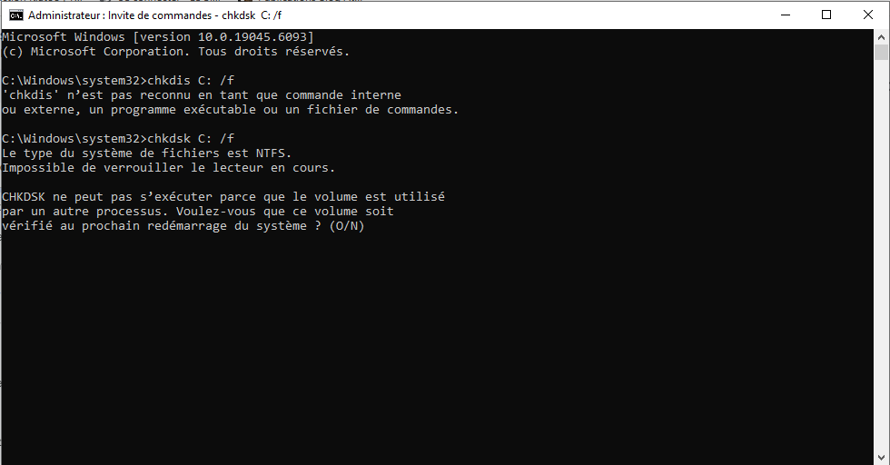 faire commande chkdsk - kiatoo