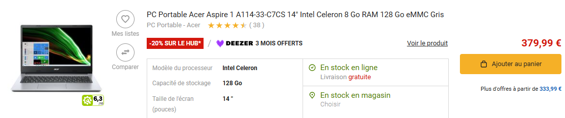 acheter un PC neuf avec un prix élevé et une configuration très minime - kiatoo