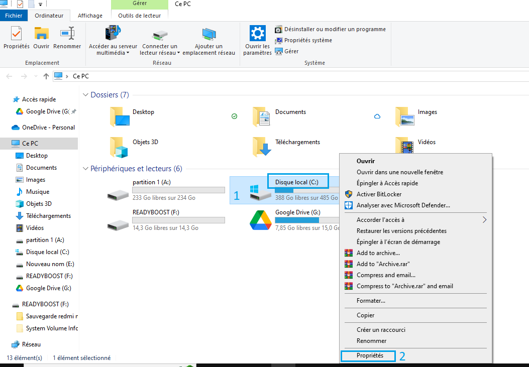 explorateur windows pour check disques - kiatoo