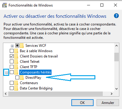 activer directplay - kiatoo