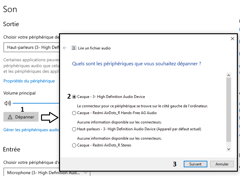 dépanner perif ou pilotes audio - kiatoo