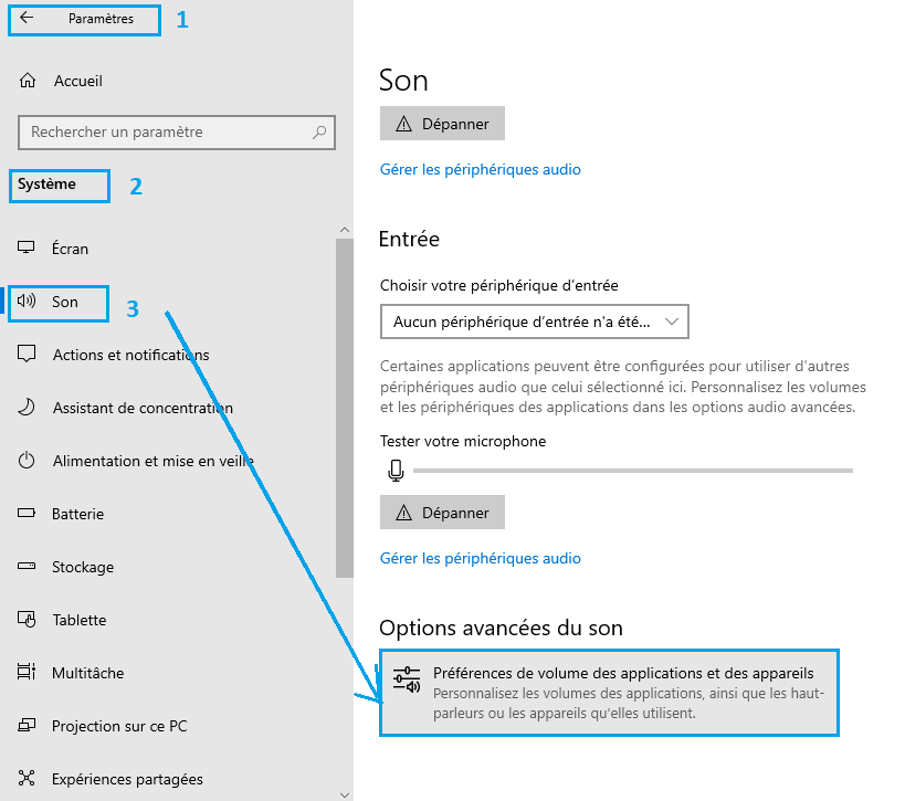pc sans son paramètres de réglages - kiatoo